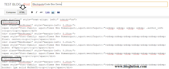 Blockquote for Blogger