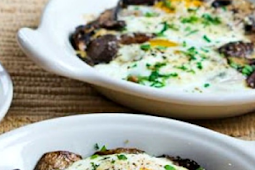 Baked Eggs with Mushrooms and Parmesan