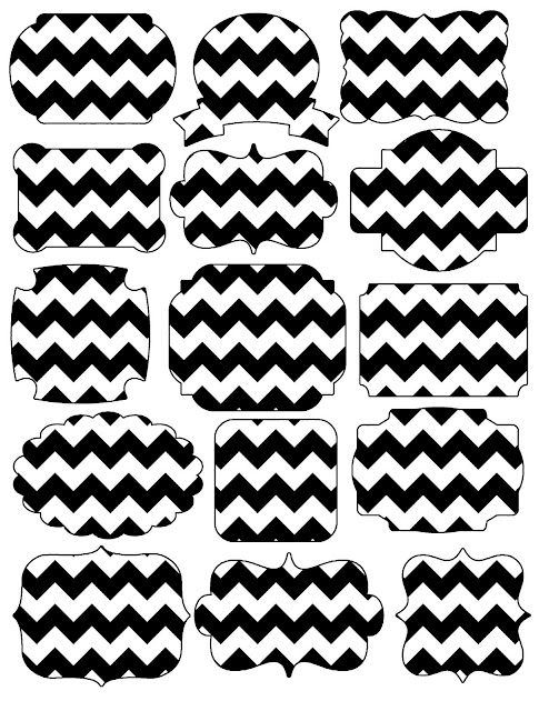 Etiquetas Zigzag en Blanco y Negro para Primera Comunión para Imprimir Gratis. 