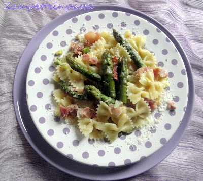 Pasta agli asparagi e speck - Primo piatto con gli asparagi