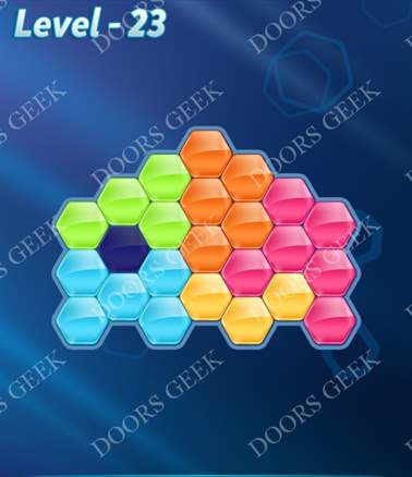 Block! Hexa Puzzle [6 Mania] Level 23 Solution, Cheats, Walkthrough for android, iphone, ipad, ipod