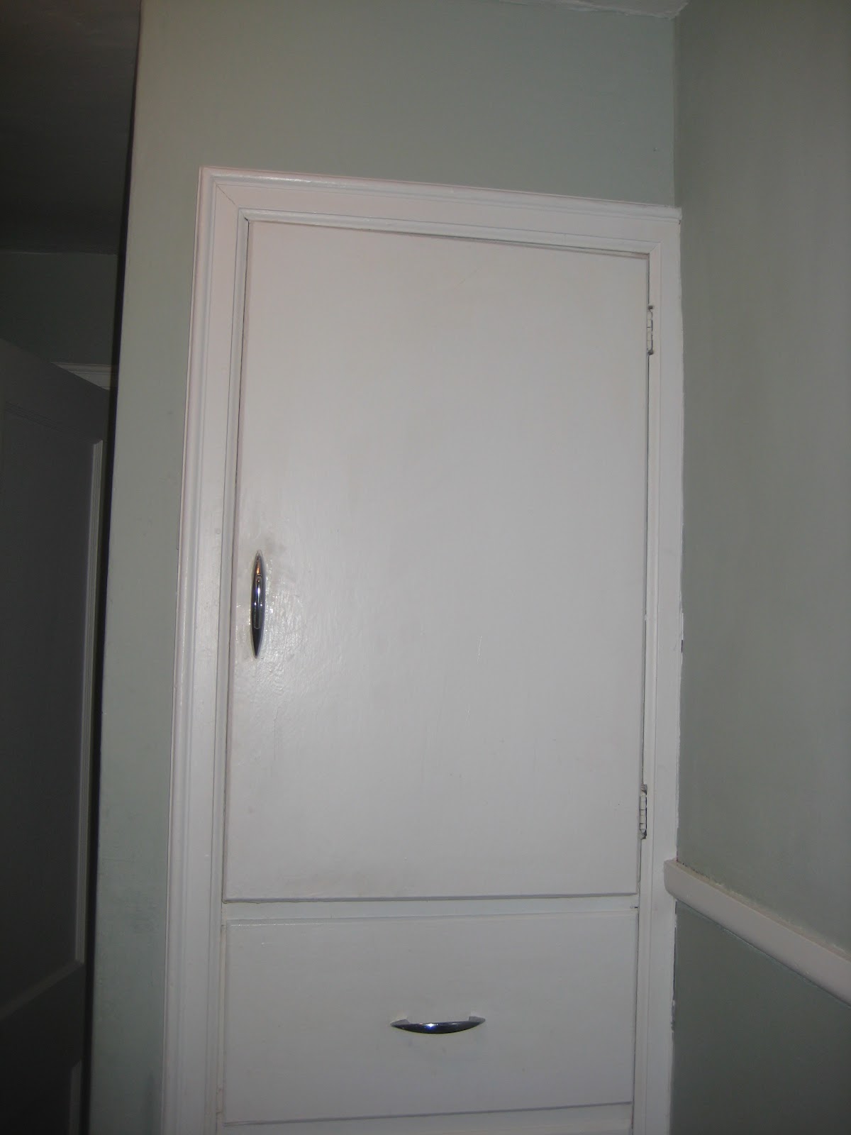 bathroom shower handles The old linen closet took up too much space.