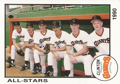 1990 Clinton Giants six-player card