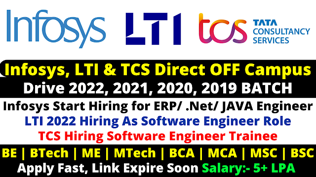 Infosys Off Campus Drive 2022 As Engineer Trainee Role