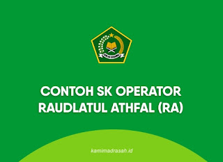 SK Operator RA (Raudlatul Athfal) Terbaru 2023