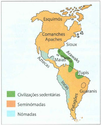 Fig. 8 – Distribuição das principais civilizações americanas.