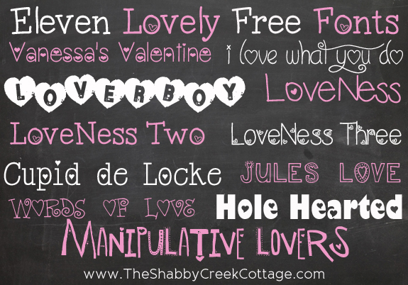 Romantic fonts: eleven lovely free fonts for Valentine's Day