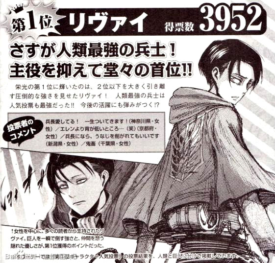 Levi Karakter Paling Populer Shingeki No Kyojin