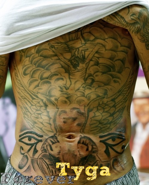 New Pix Tyga Gets New Tattoo Tyga recently got a new tatoo which is 