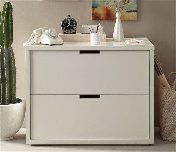 2 drawer white file cabinet
