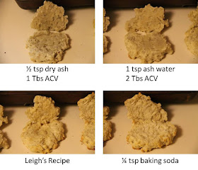Ash and ash water biscuits, THL recipe and Leigh's recipe, side view