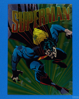 1995 SkyBox : DC Legends '95 Power Chrome - Hard Hitters H-10 - Superman