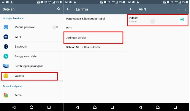 pengaturan apn indosat bair cepat