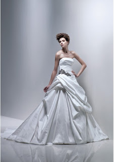 Wedding Dress Satin Strapless Straight, pre wedding