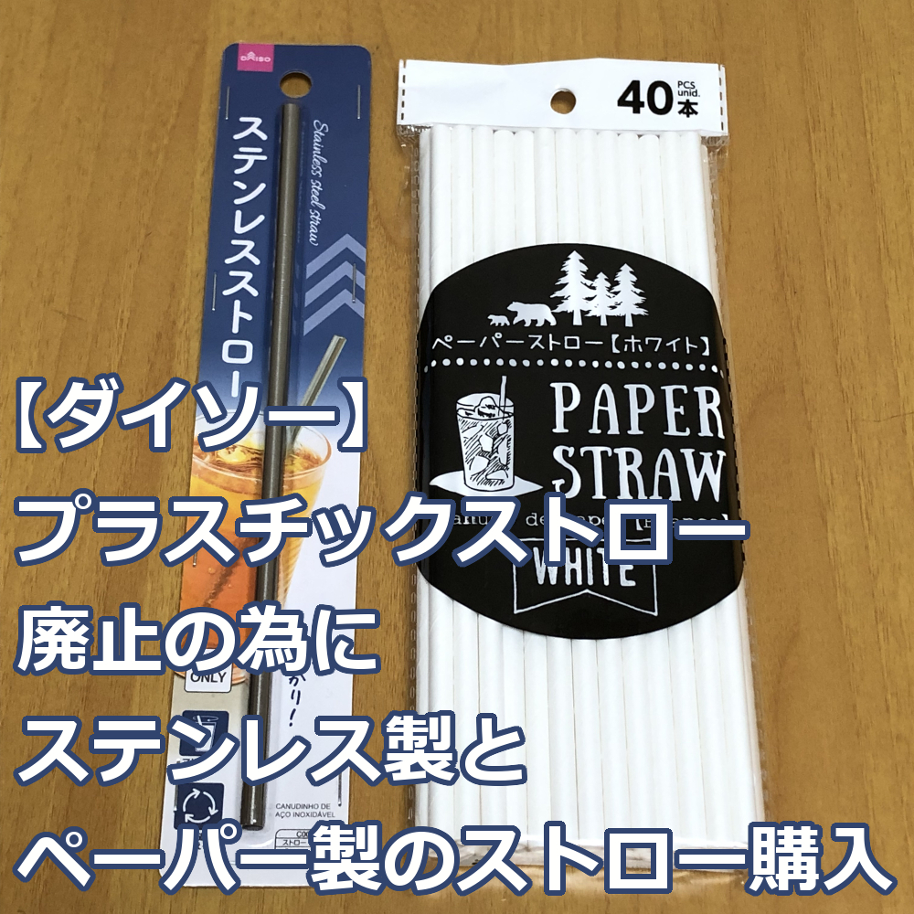 ダイソー プラスチックストロー廃止の為にステンレス製とペーパー製のストロー購入 爺キンの趣味部屋 ダイソー プラスチックストロー廃止の為にステンレス製とペーパー製のストロー購入 爺キンの趣味部屋