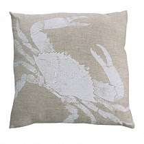 crab linen pillow