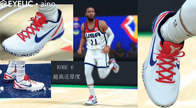 NBA 2K23 Kobe 6 Shoes Team USA World Cup (Home & Away)