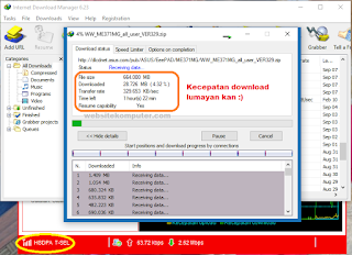 contoh hasil download modem setelah dimodifikasi