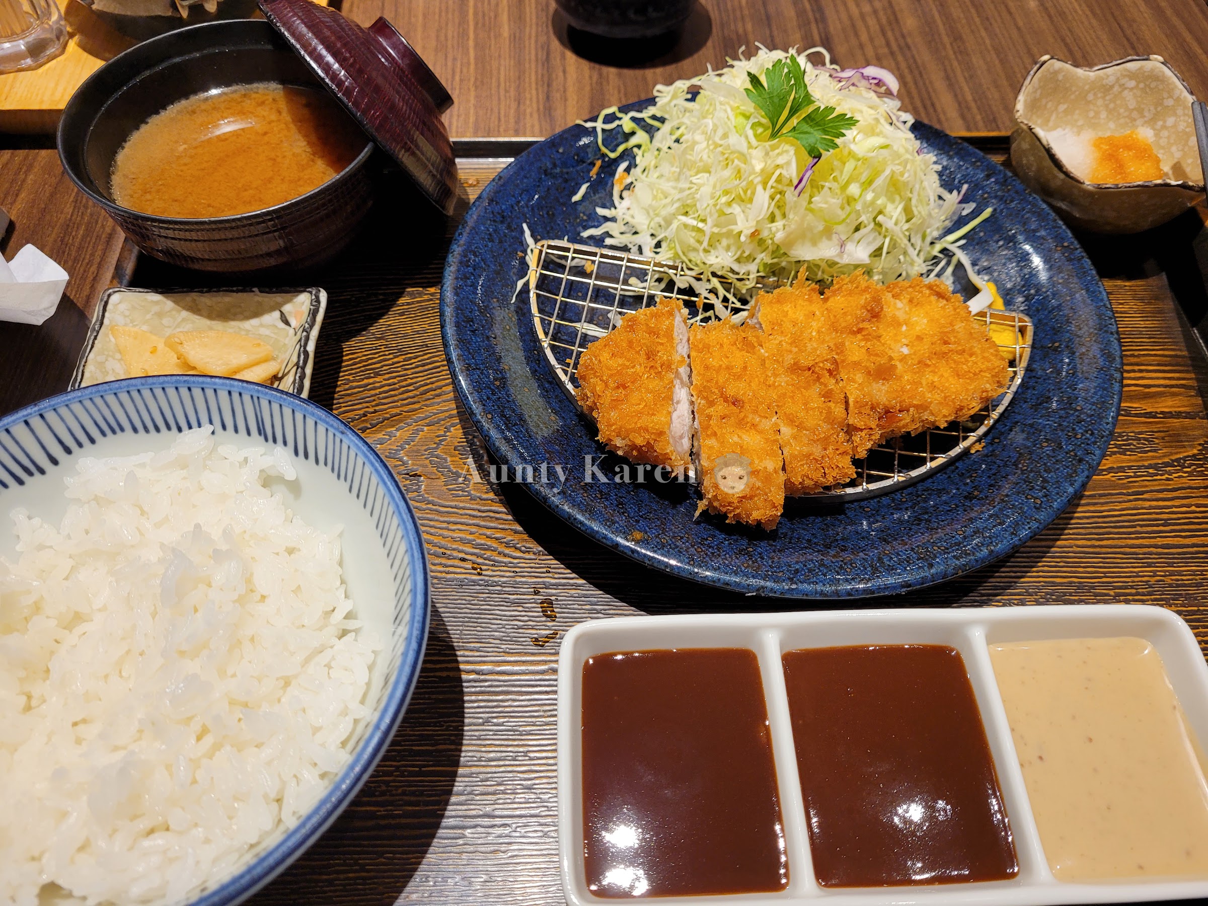 Tray of deep-fried pork loin set from Tonkatsu by Ma Maison