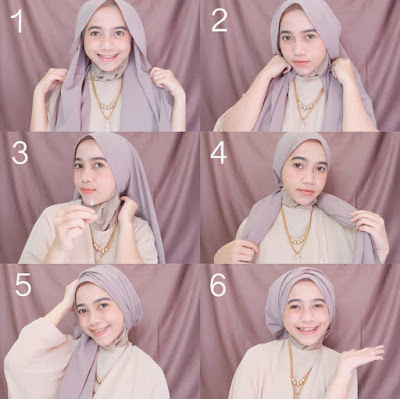 tutorial hijab pesta modern terbaru