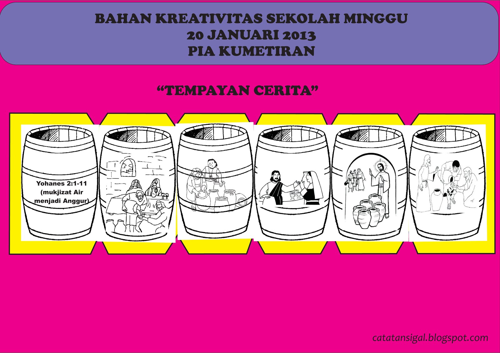 PIAKu: Bahan Kreativitas Sekolah Minggu 20 Januari 2013 