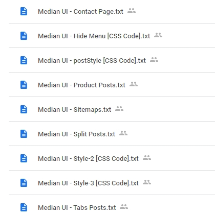Median Ui Codes (Additional)