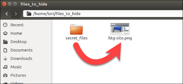 Comment faire pour masquer un fichier ou un dossier dans une image dans Linux