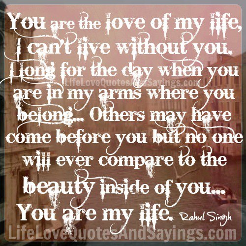You Are The Love Of My Life | Best Quotes for Your Life
