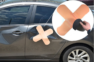 Realistic Magnetic Car Bandaid Magnet, Band-Aid for Car Dents and Door dings