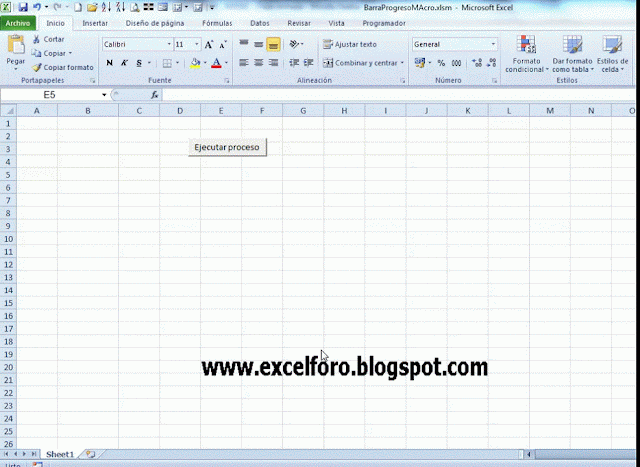 VBA: Barra de progreso con formulario.