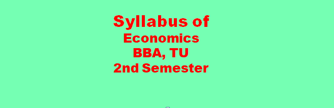 Syllabus for BBA Economics TU, second semester