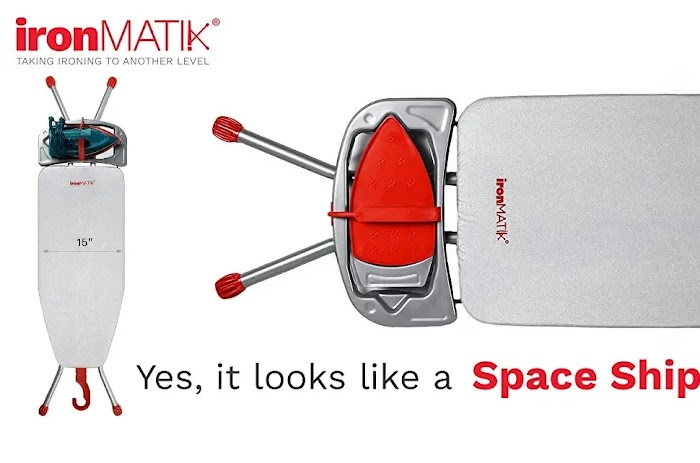 IronMATIK space saving ironing board US