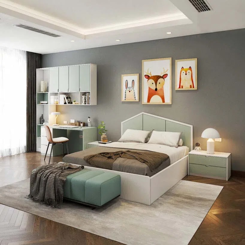 Thiết kế và thi công nội thất phòng ngủ trẻ em tại Ninh Bình