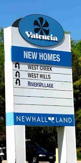 Newhall Land tract development sign