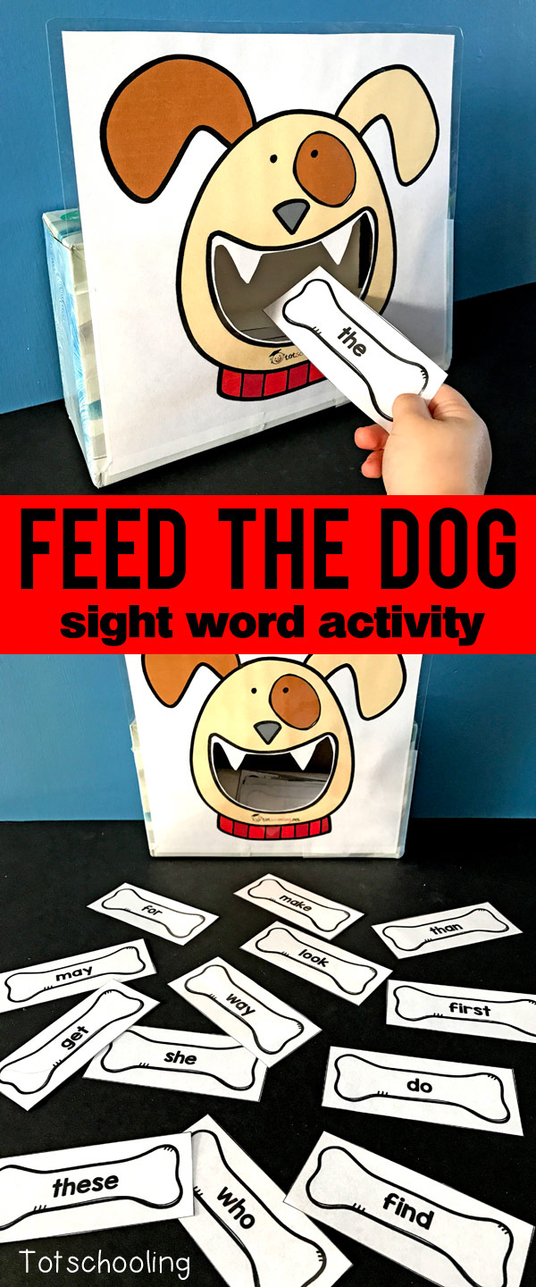 Feed the Dog Sight Word Activity | Totschooling - Toddler ...