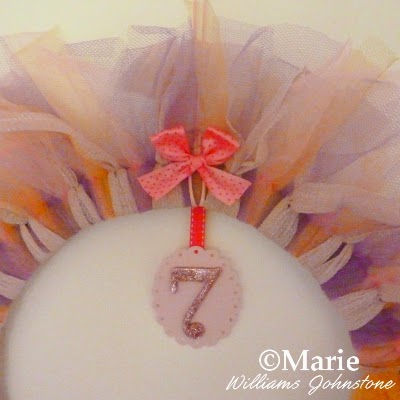 Bow and age number decorative embellishment