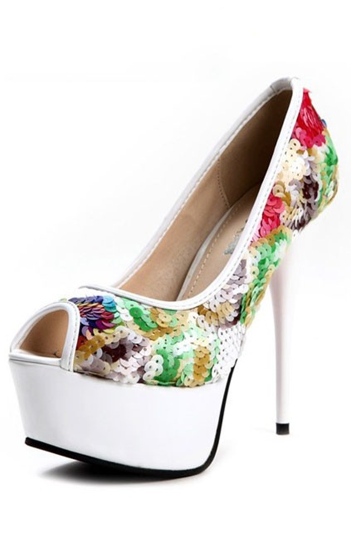 chic-colorful-sequined-peep-toe-pumps