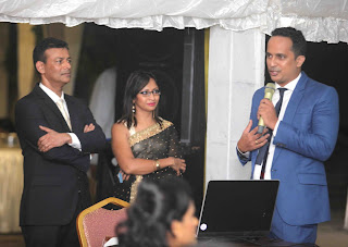 Dr. Shamintha Amaratunga (Chairman & Managing Director, Radiant Eye Hospital) & Nadee Gunawardena, (Director, Radiant Eye Hospital) look on as Andrew Evan (Founder, The Human Company – responsible for the website and branding of Radiant Eye) guides the audience through the website.