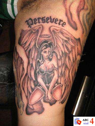 Sexy Angel Women Tattoos Desaign On Arm