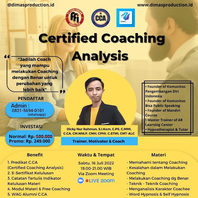 WA.0821-5694-0101 | Gelar Non Akademik Certified Coaching Analysis (C.CA)