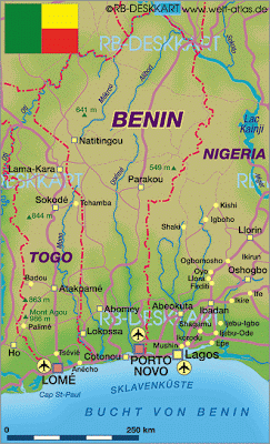 Mapamundi Mapa de Benin África