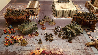 Warhammer 40k - 9th Edition - Chaos Space Marines vs Imperial Guard - 1000pts - Open War - Objective Drop