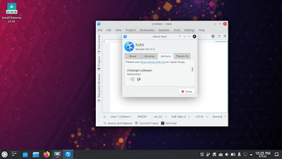 Screenshot of Kubuntu 21.04