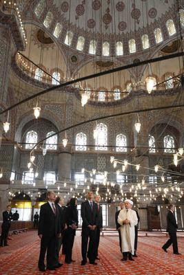 Barack Obama visita a Mesquita Azul