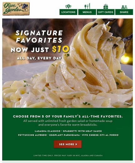 olive garden coupons