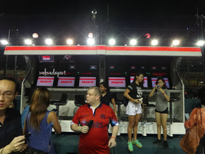 Pit Wall at Singapore F1 Night Race 2015