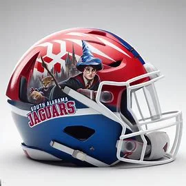 South Alabama Jaguars Harry Potter Concept Football Helmet