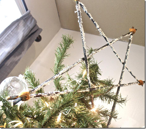 Ramas secas  adorno para la punta del árbol de Navidad