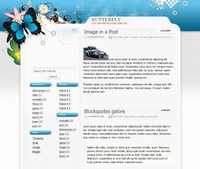 The Butterfly Blogger Template