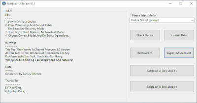 Xiaomi Sideload V2.0 bypass tool